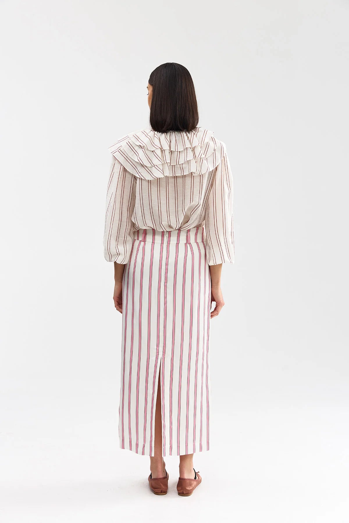 Aston Studio - Lillian Skirt Poppy Antique Stripe