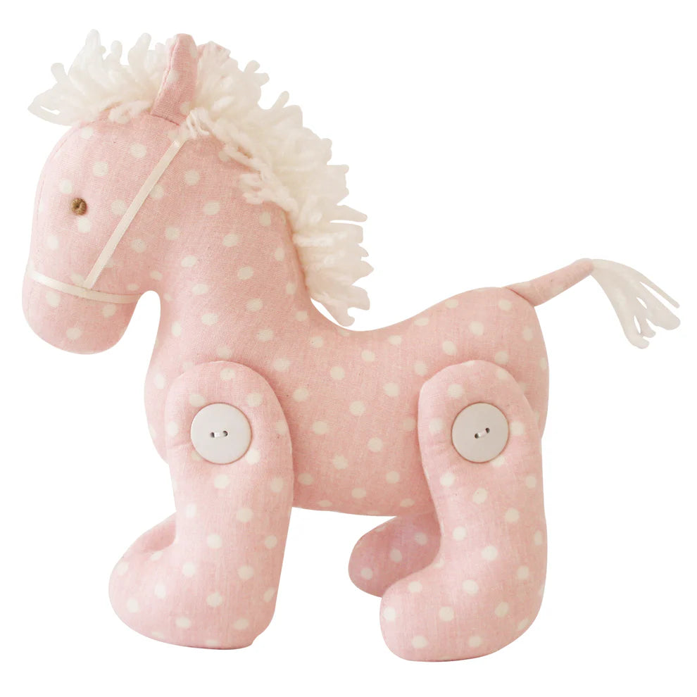 Alimrose - Jointed Pony 22cm Pink White Spot
