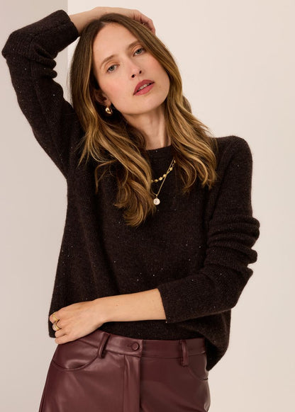 POL - Zane Knit Baby Sequin Chocolate