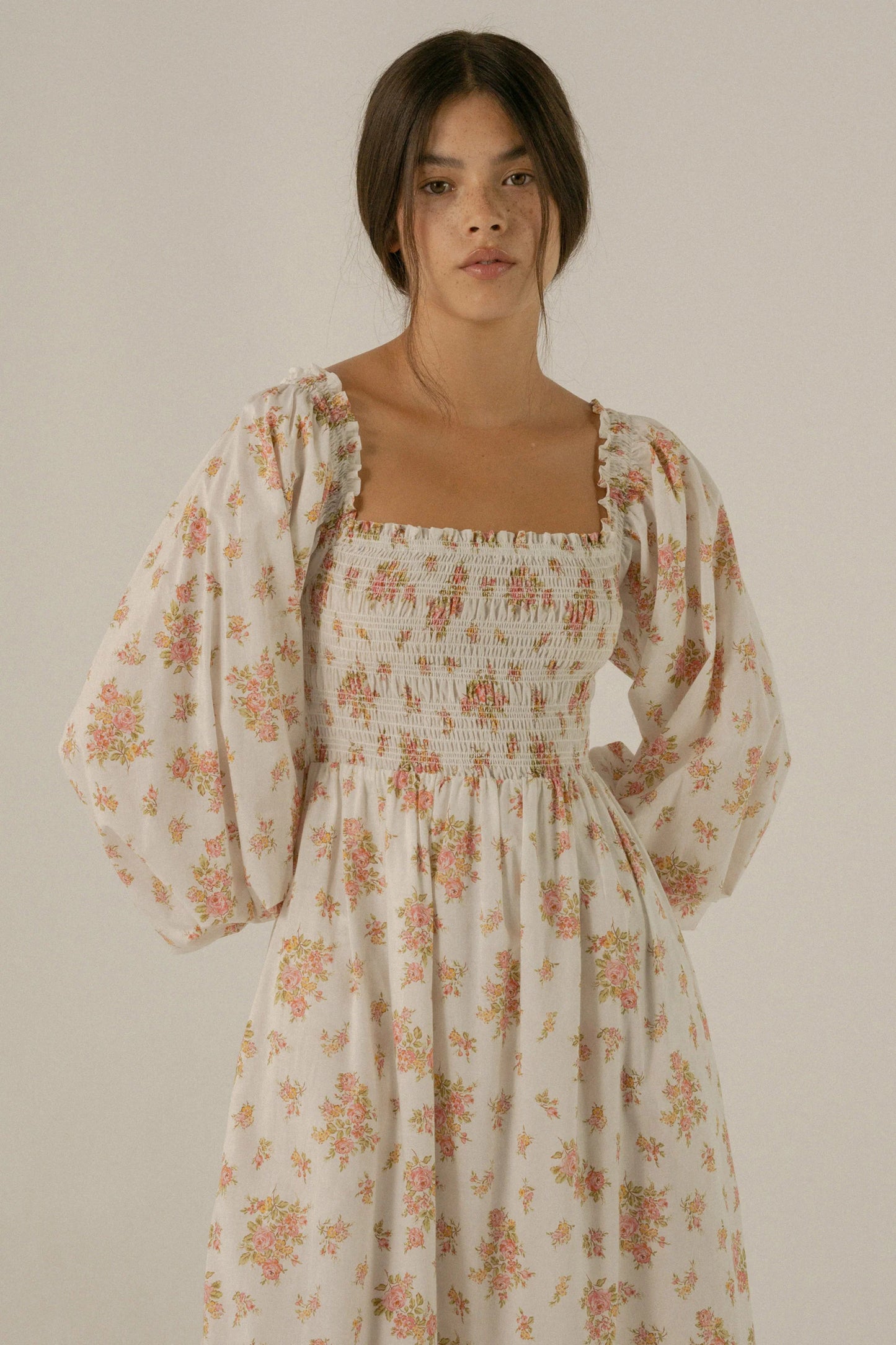 Oak Meadow - Jane Dress in Della Floral Blush