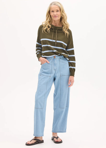 POL - Rowan Drawcord Knit Green/Blue