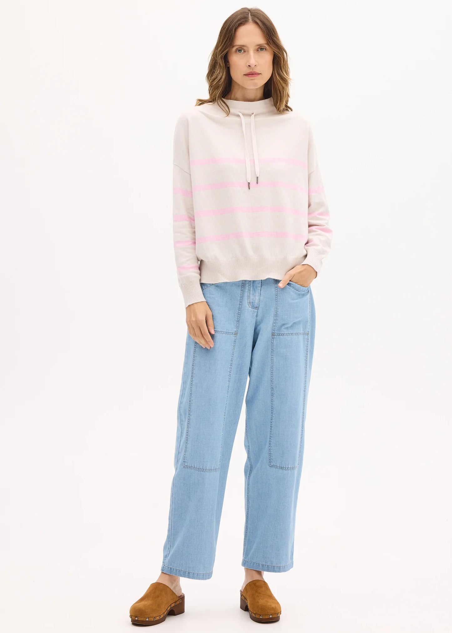 POL - Rowan Drawcord Knit  Natural/Pink