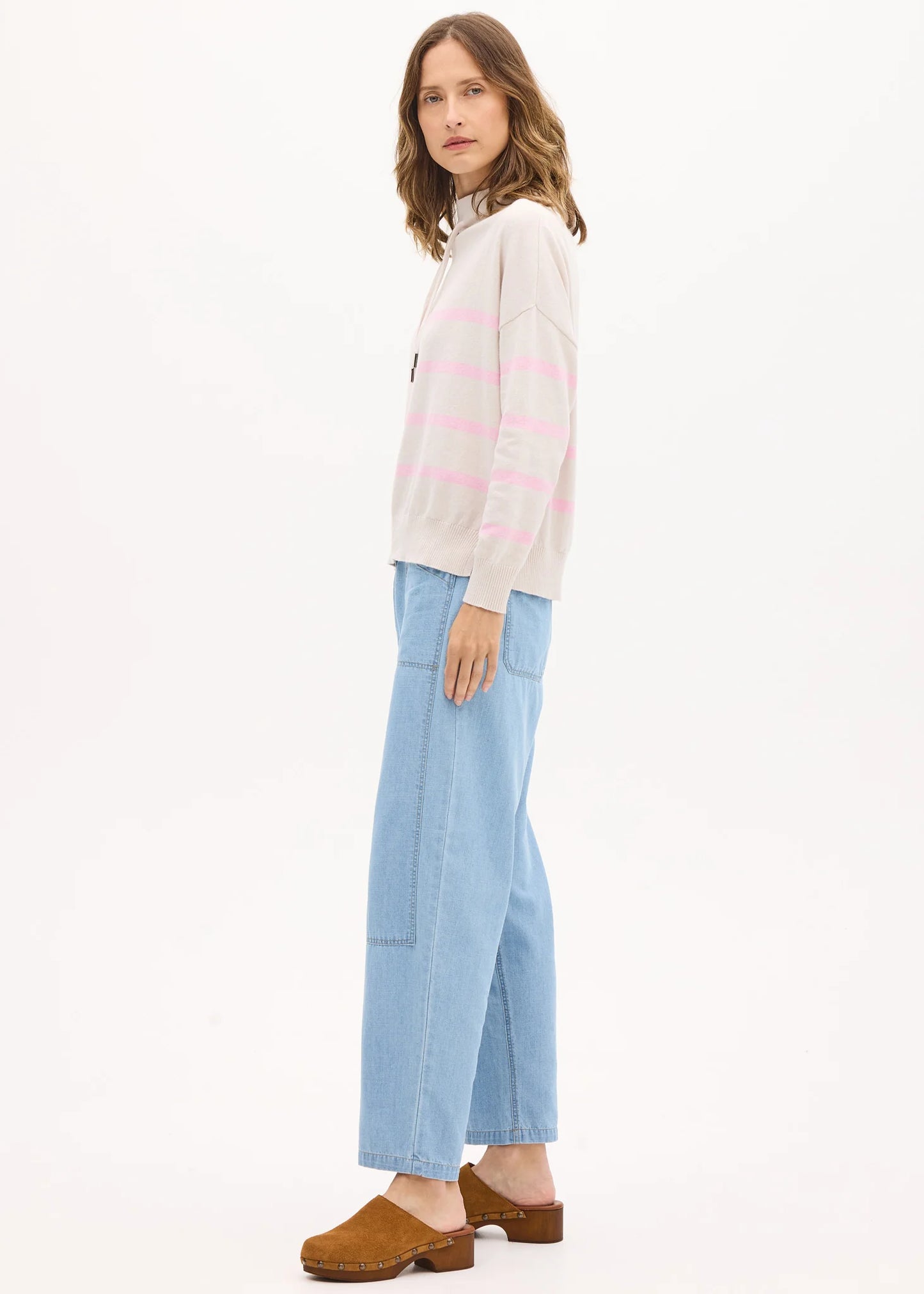 POL - Rowan Drawcord Knit  Natural/Pink