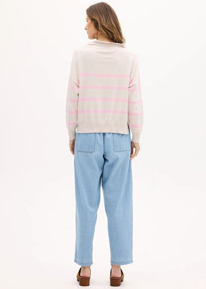 POL - Rowan Drawcord Knit  Natural/Pink