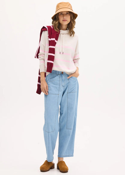 POL - Rowan Drawcord Knit  Natural/Pink