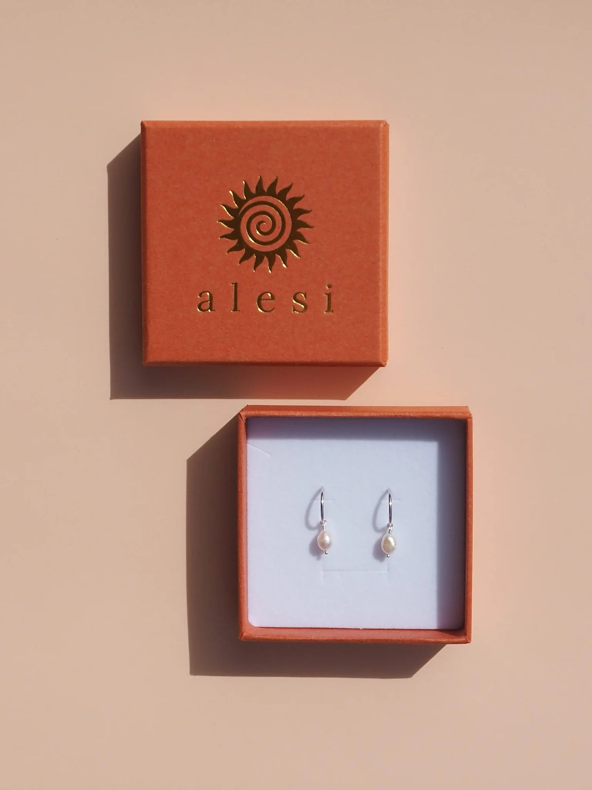 Alesi - 925 Sterling Silver Pearl Hoops