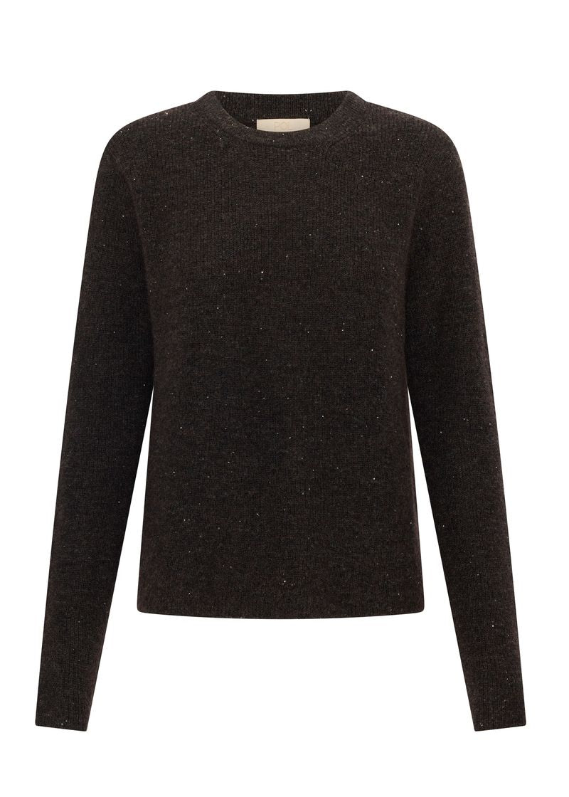 POL - Zane Knit Baby Sequin Chocolate