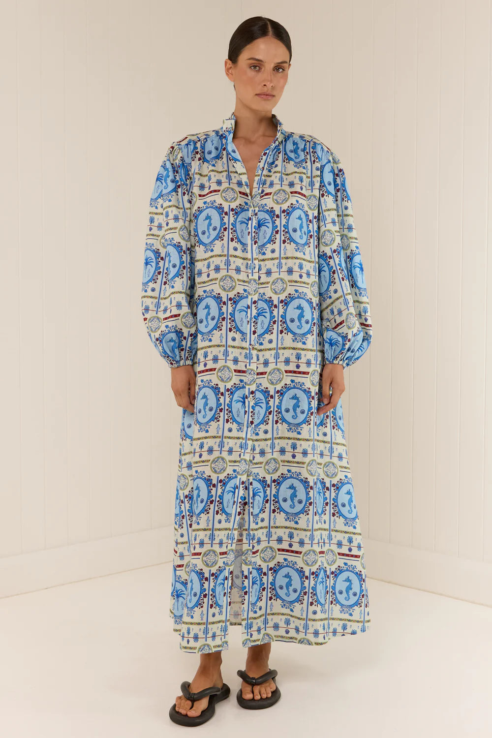 Palm Noosa - Noddy Dress in Lagoona Tile