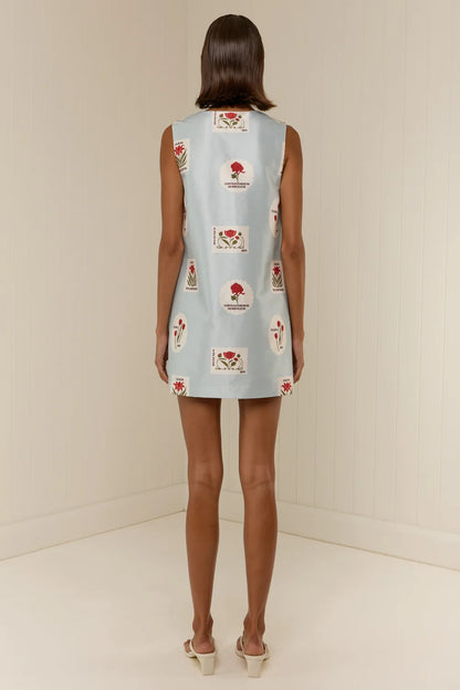 Palm Noosa - Juniper Mini Dress Franco Stamp
