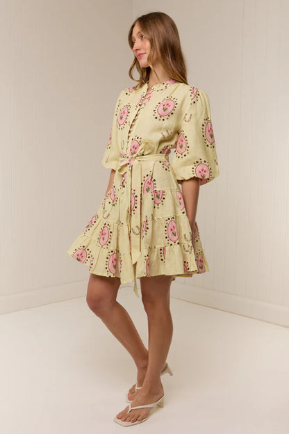 Palm Noosa - Ruba Mini Dress in Savanna Tile