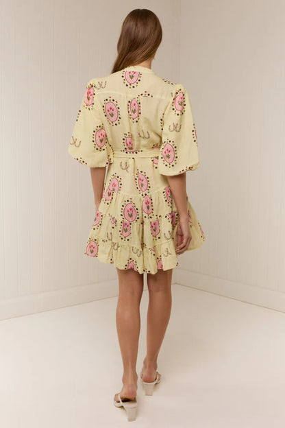 Palm Noosa - Ruba Mini Dress in Savanna Tile