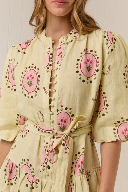 Palm Noosa - Ruba Mini Dress in Savanna Tile