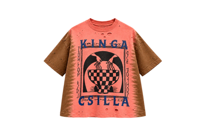 Kinga Csilla - Potion Tie Dye Cropped OG Tee Dusty Pink