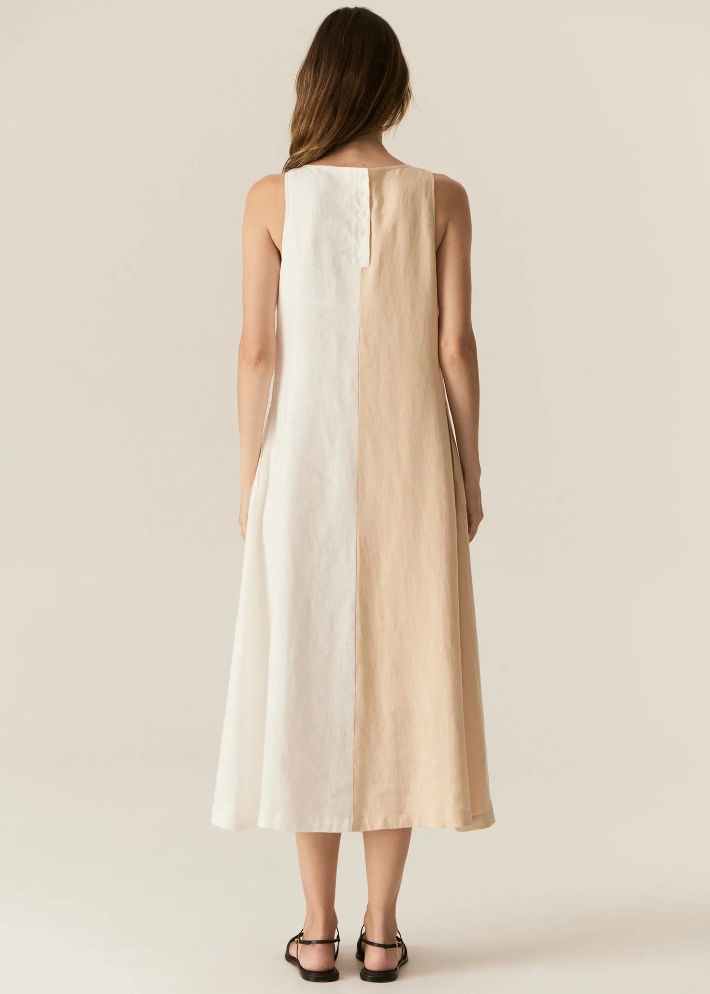 POL - Saga Two Tone Dress  Butter/Ivory