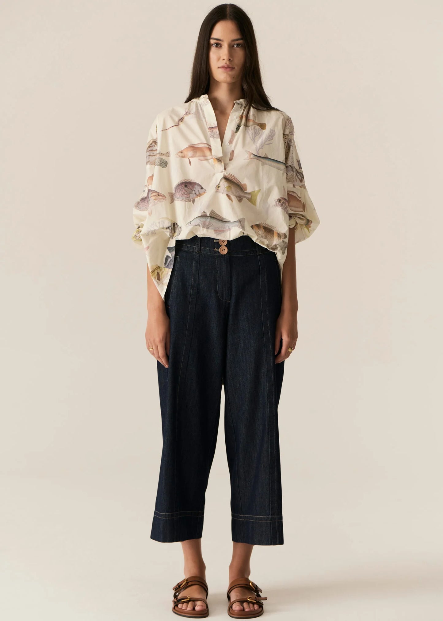 POL - Carsen Crop Denim Pant in Dark Wash