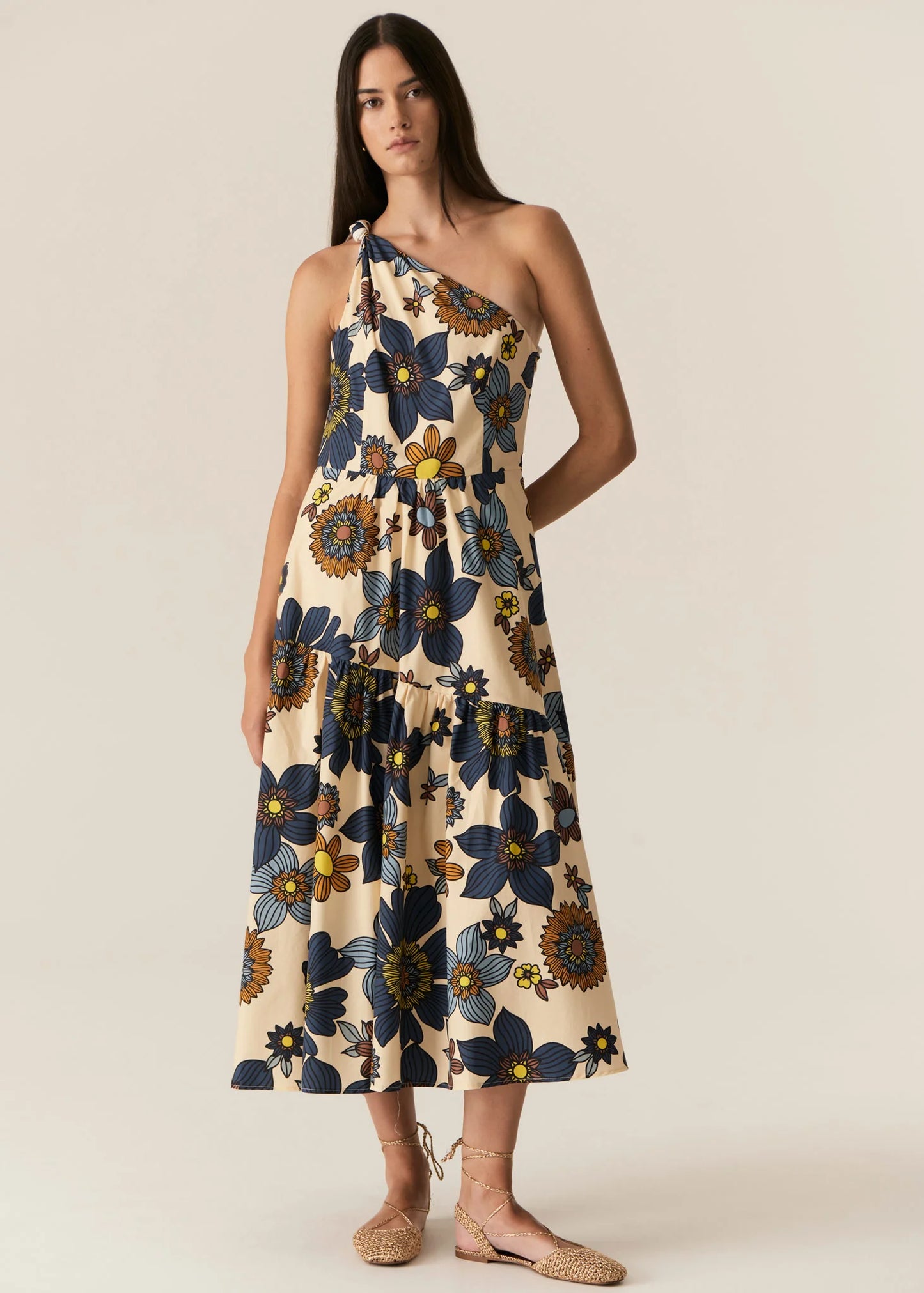 POL - Thora One Shoulder Dress Thora Print