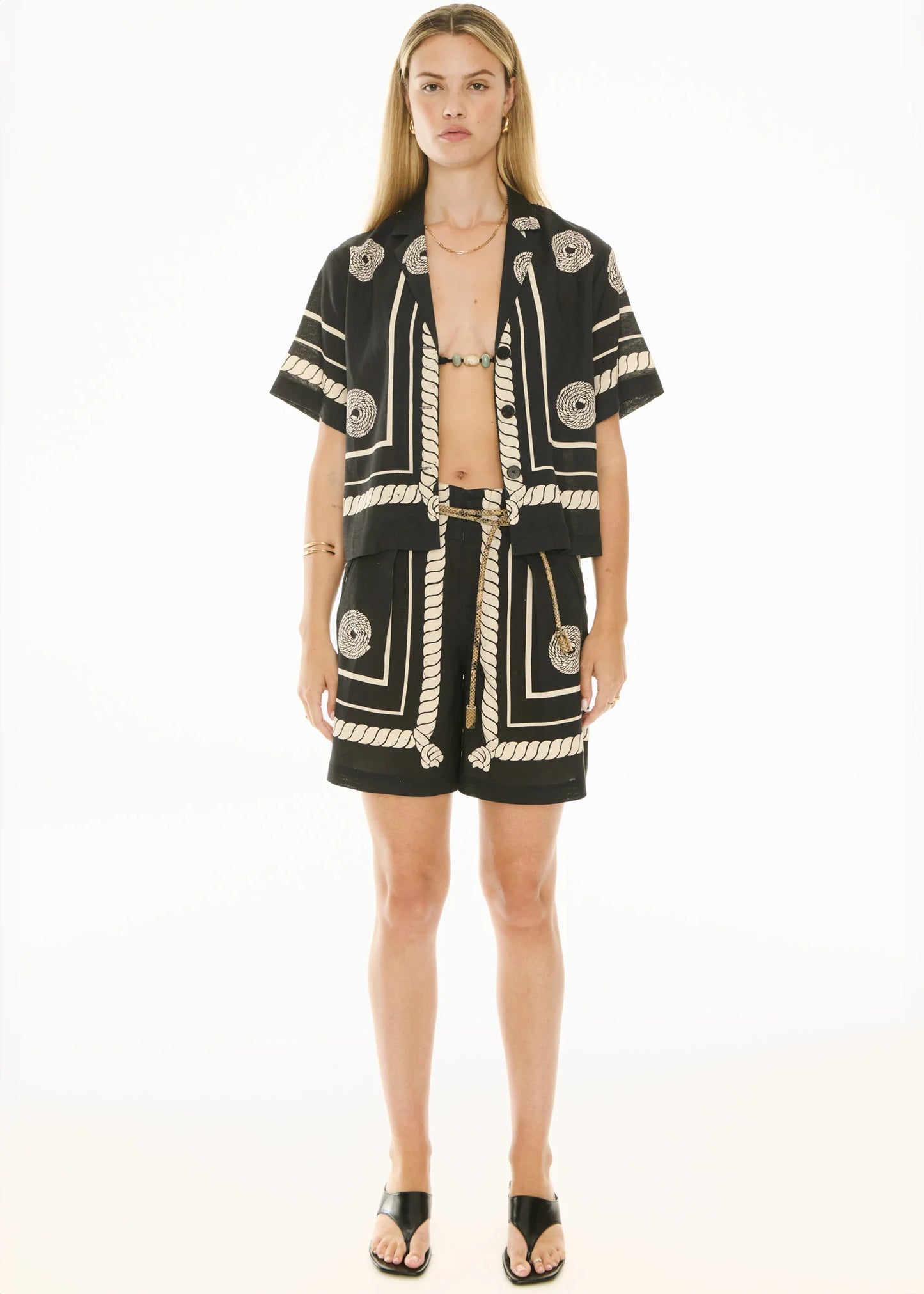 POL - Tangle Shirt  Black/Pebble