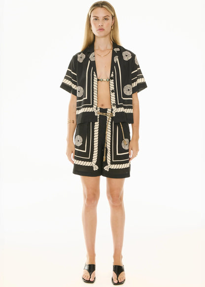 POL - Tangle Shirt  Black/Pebble