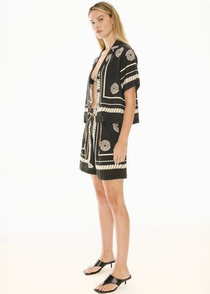 POL - Tangle Shirt  Black/Pebble