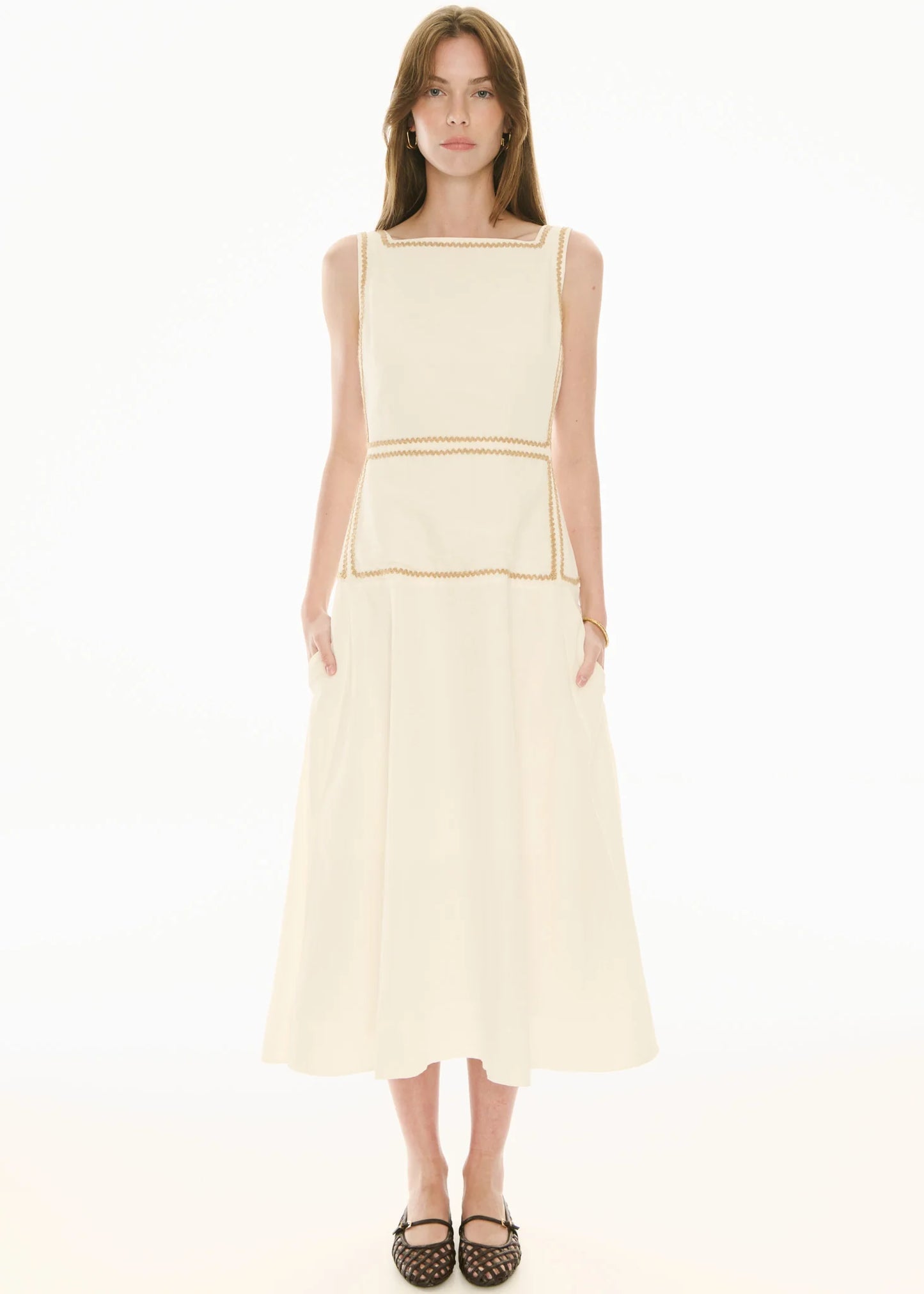 POL - Marlin Raffia Dress Ivory