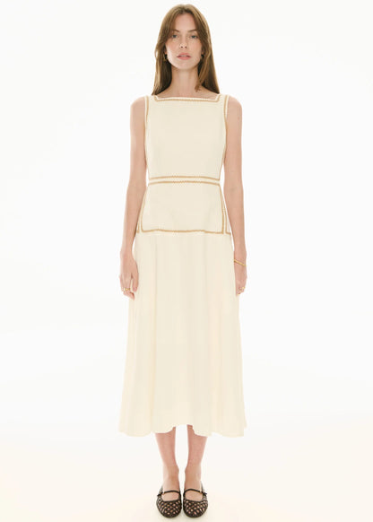 POL - Marlin Raffia Dress Ivory