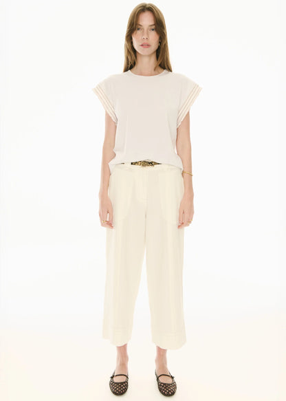 POL - Oskar Cropped Pant  Ecru