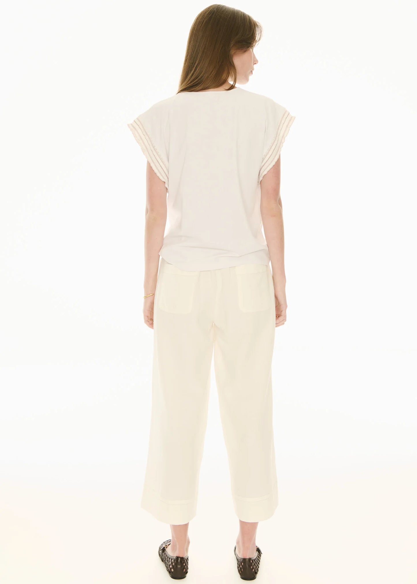 POL - Oskar Cropped Pant  Ecru