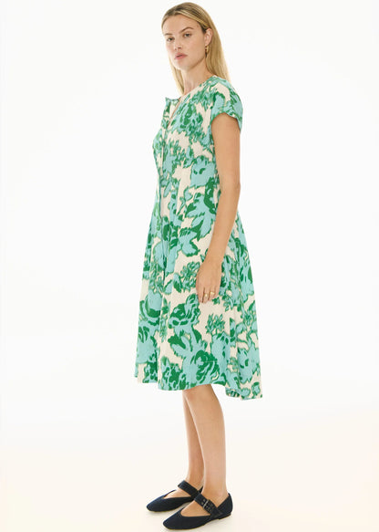 POL - Jaine Tucked Dress Static Floral