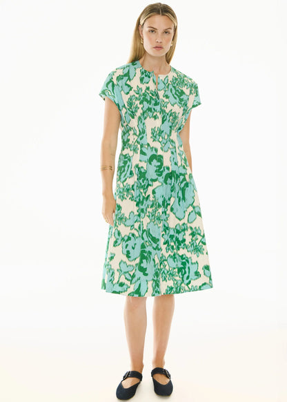 POL - Jaine Tucked Dress Static Floral