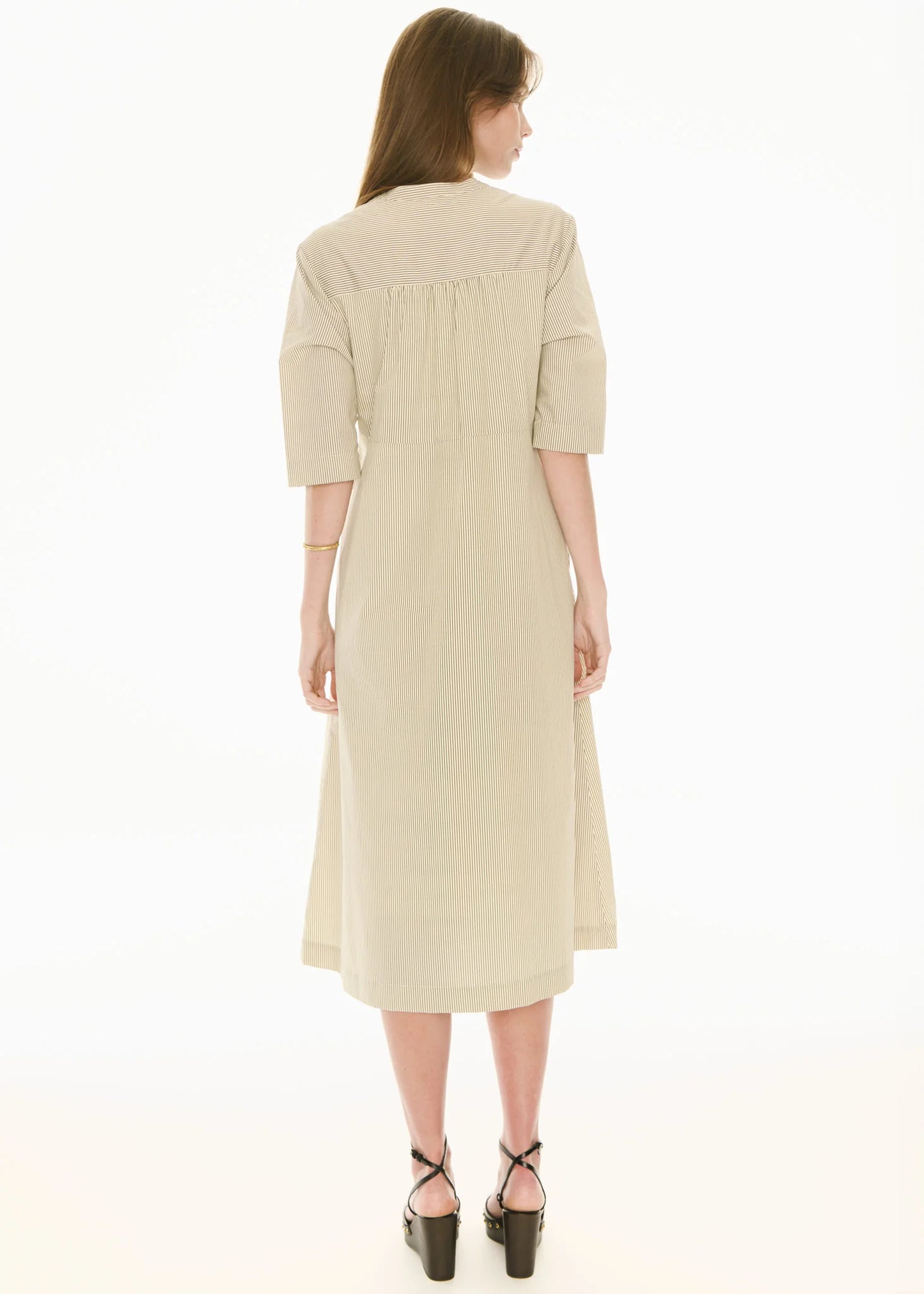 POL - Fable Shirt Dress Ivory/Ink