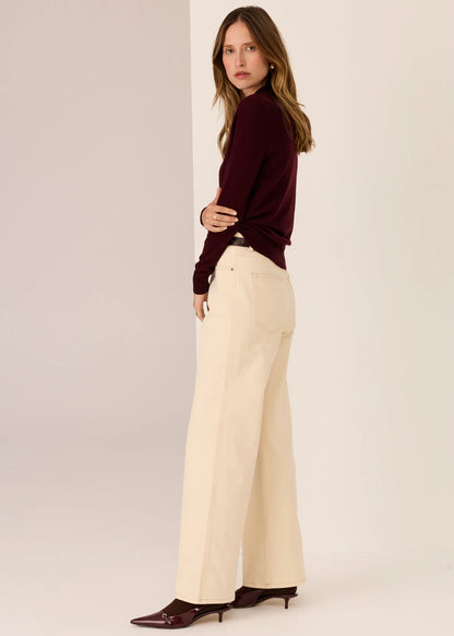 POL - Lana Wide Leg Jean Ivory
