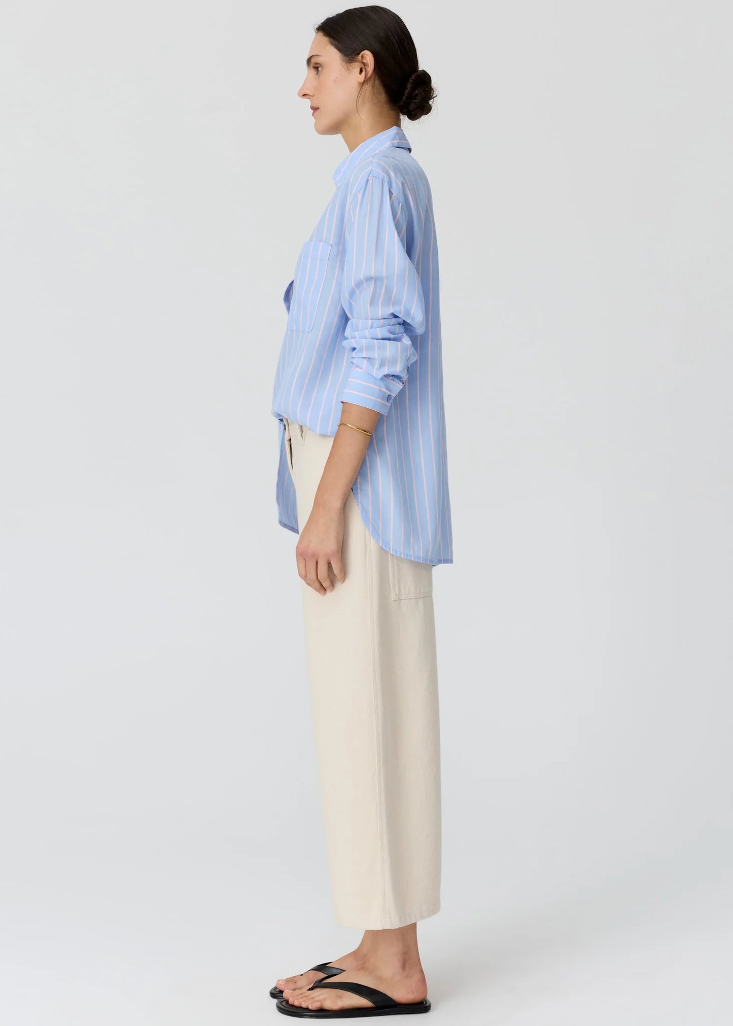 POL - Aubin LS Shirt Blue/Pink