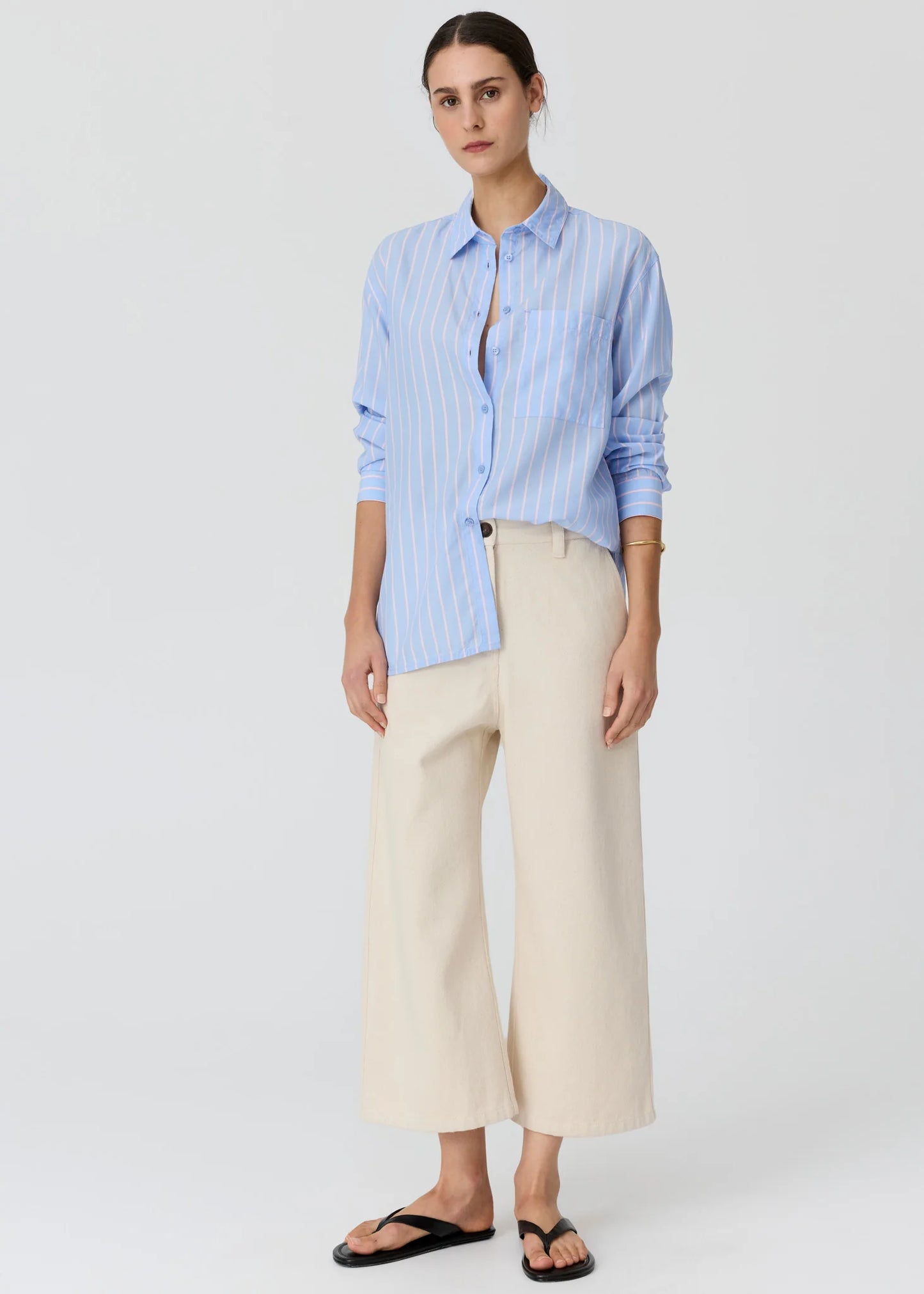POL - Aubin LS Shirt Blue/Pink