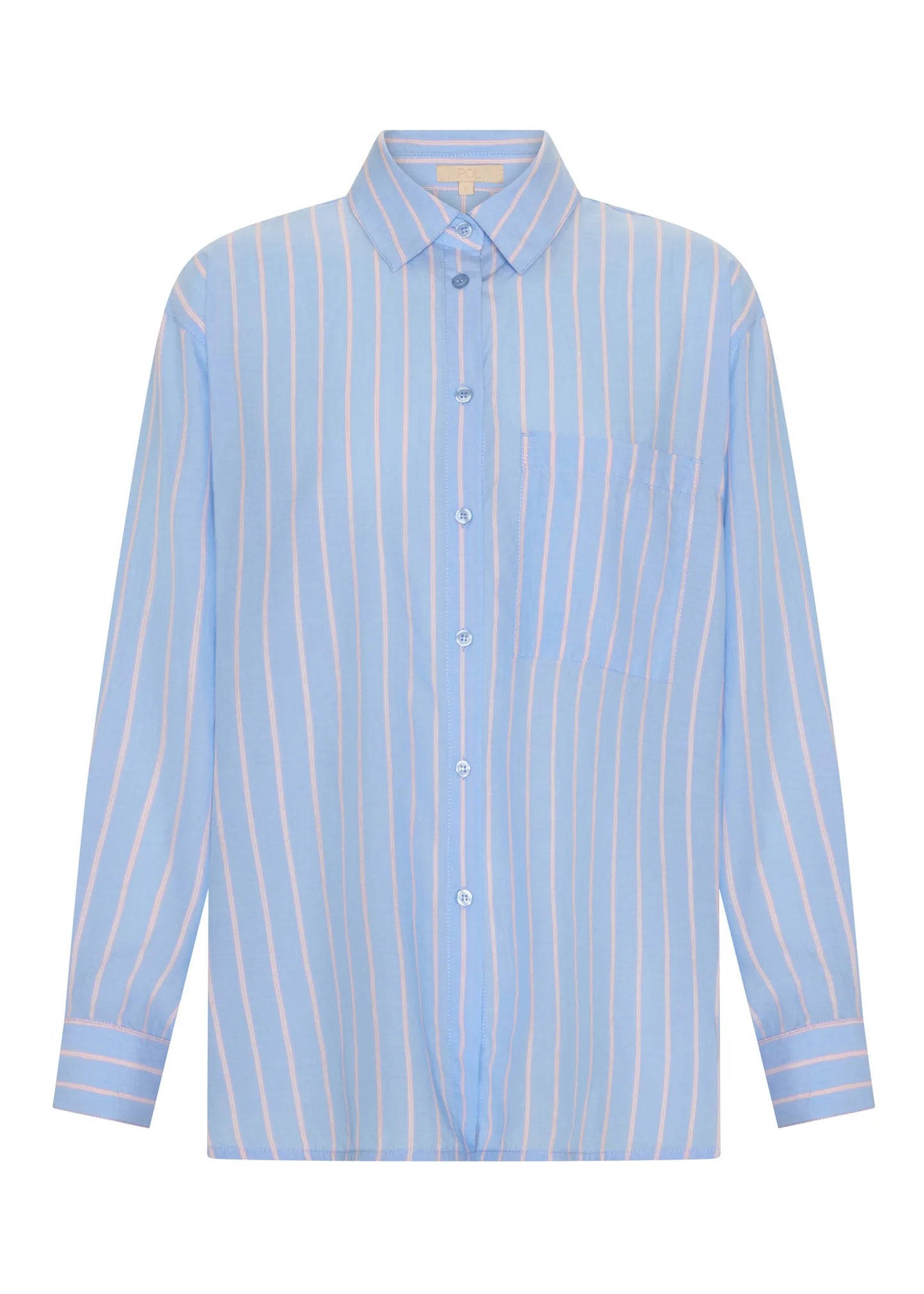 POL - Aubin LS Shirt Blue/Pink