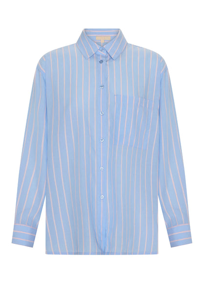 POL - Aubin LS Shirt Blue/Pink