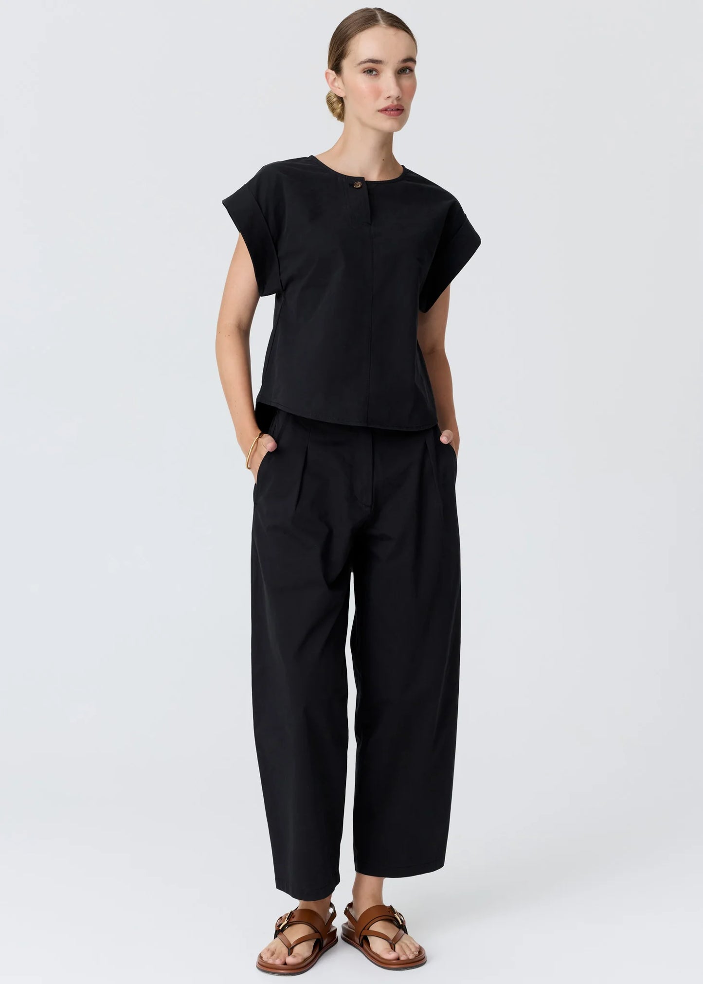POL - Alma Barrel Pant Black