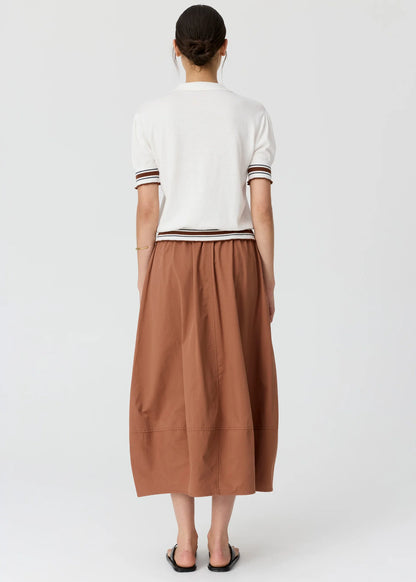 POL - Dahlia Knit Polo White/Toffee