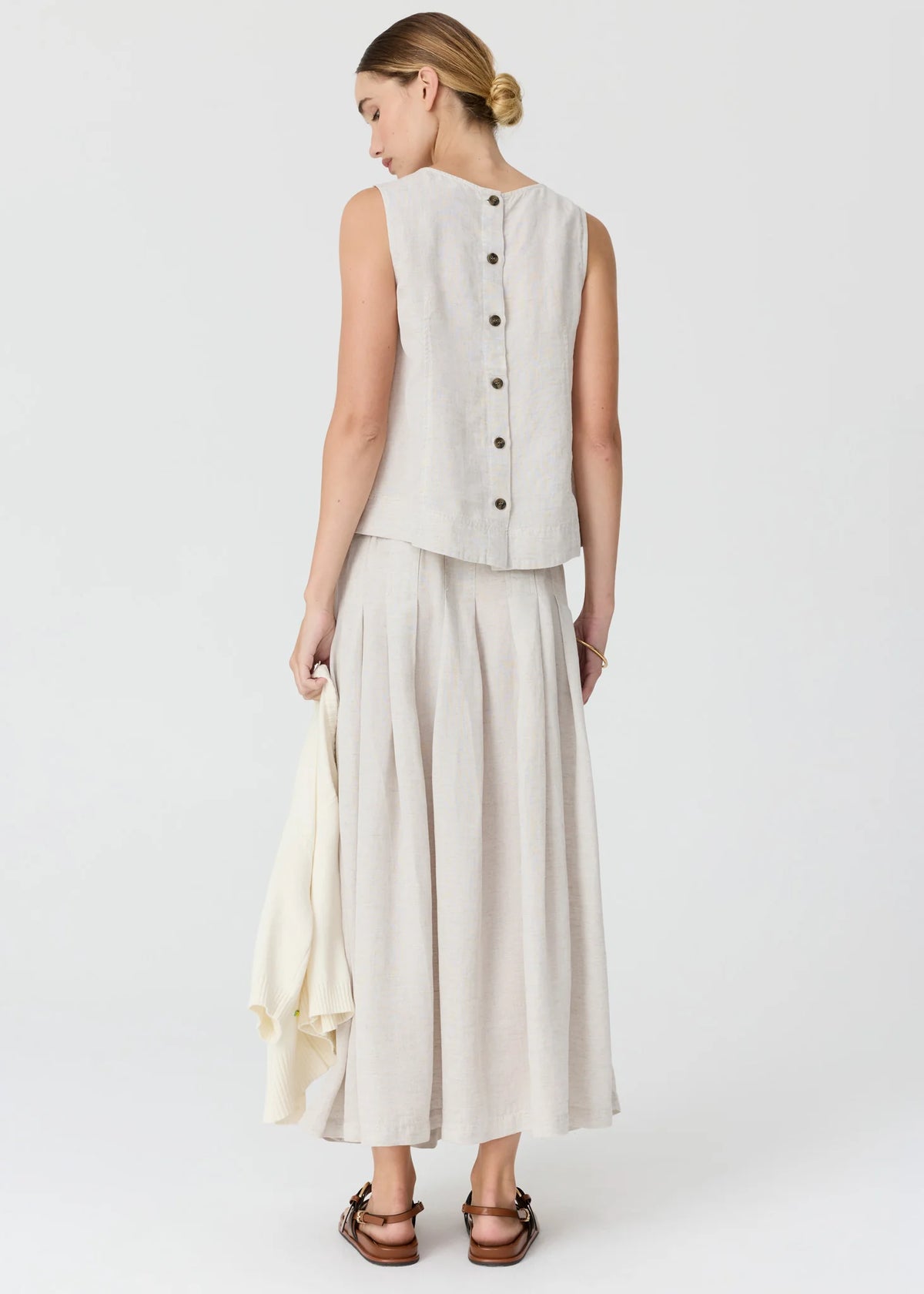 POL - Frankie Button Tank Natural