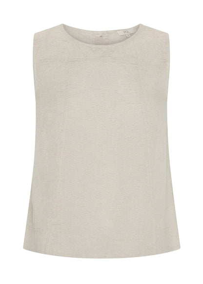 POL - Frankie Button Tank Natural