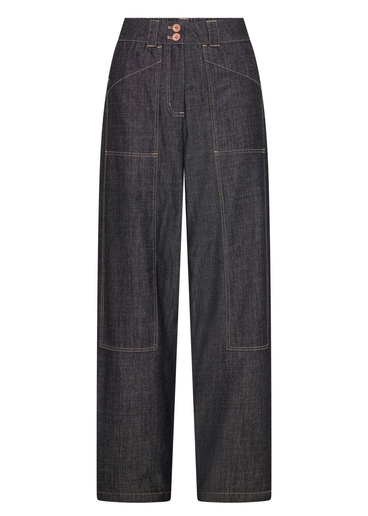 POL - Ozzy Denim Barrel Pant Dark Denim