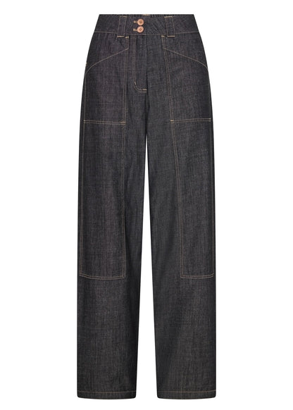 POL - Ozzy Denim Barrel Pant Dark Denim