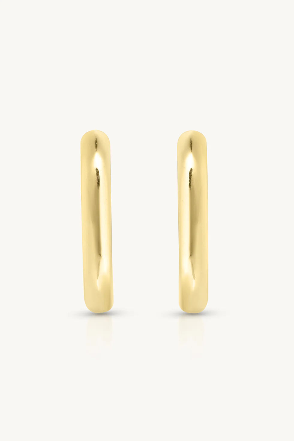 Toni May - Paperclip Polished Gold Huggies - Large