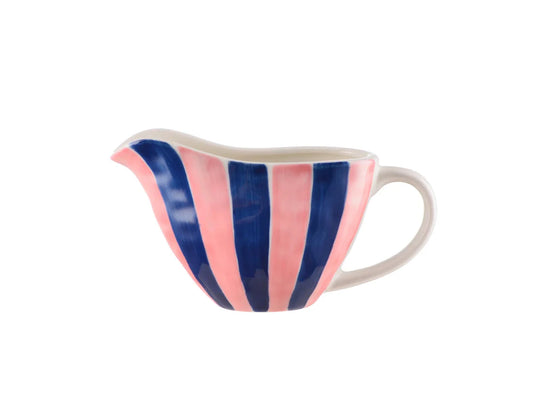 Noss & Co - Gravy Jug Pink and Navy Stripe