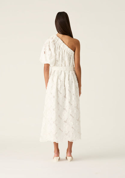 MOS The Label - Luna Embroidery One Shoulder Dress