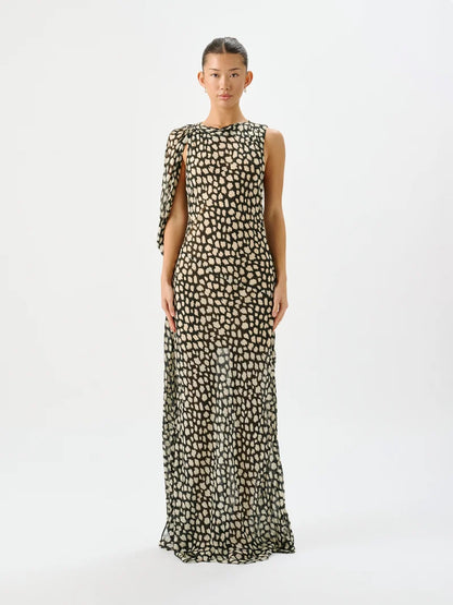 ROAME - Fallon Drape Gown Sauvage Noir