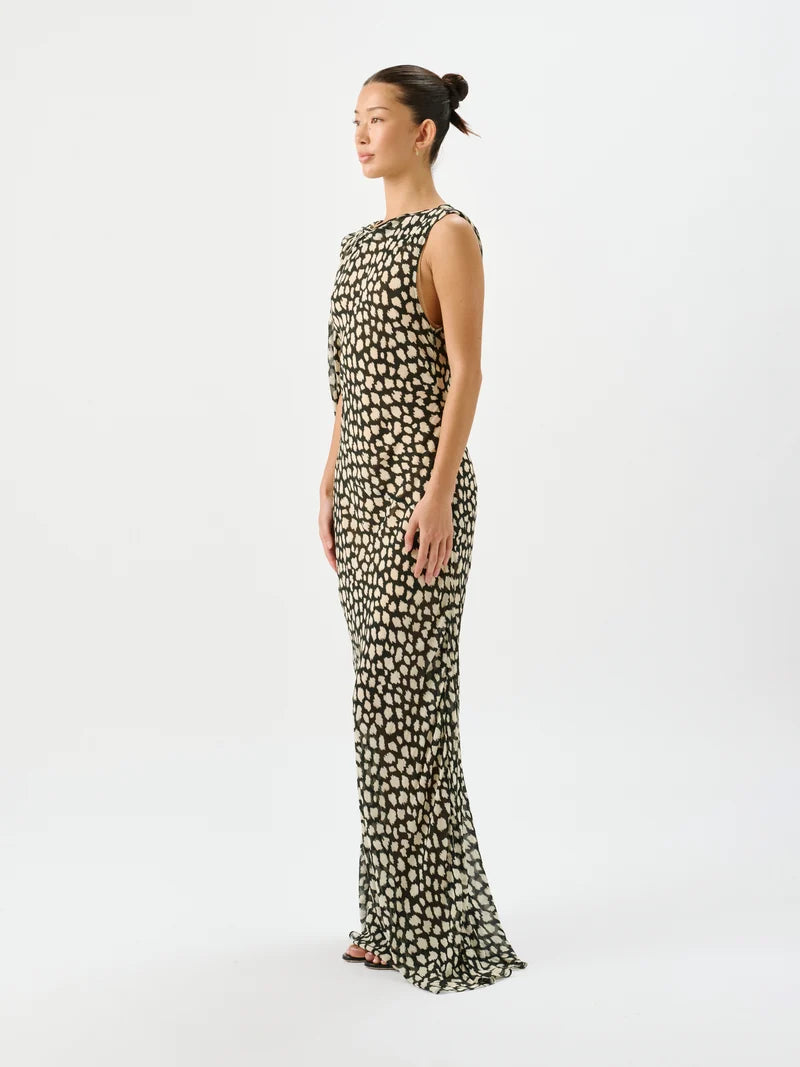 ROAME - Fallon Drape Gown Sauvage Noir