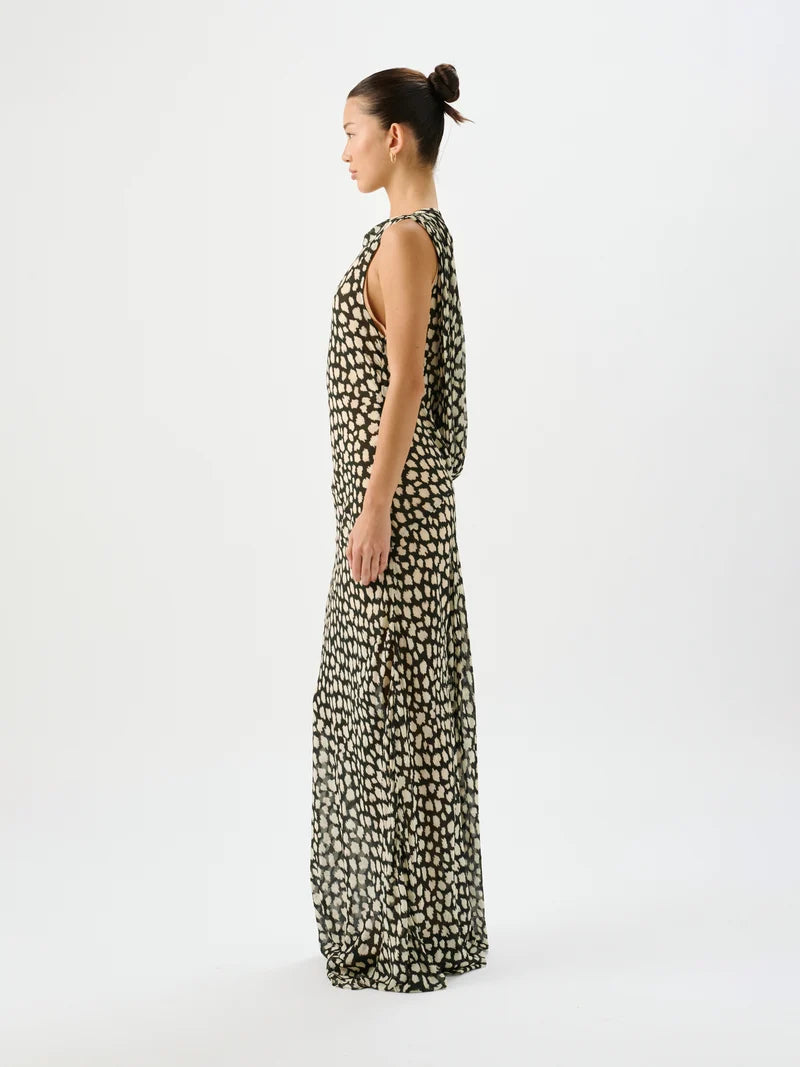 ROAME - Fallon Drape Gown Sauvage Noir