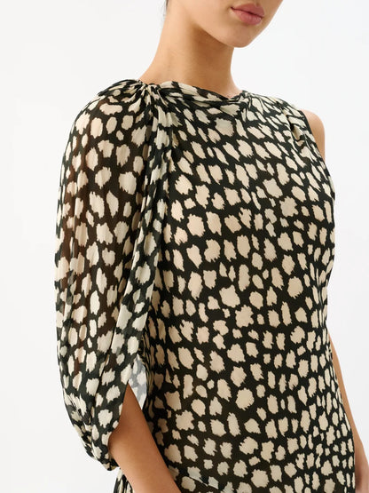 ROAME - Fallon Drape Gown Sauvage Noir