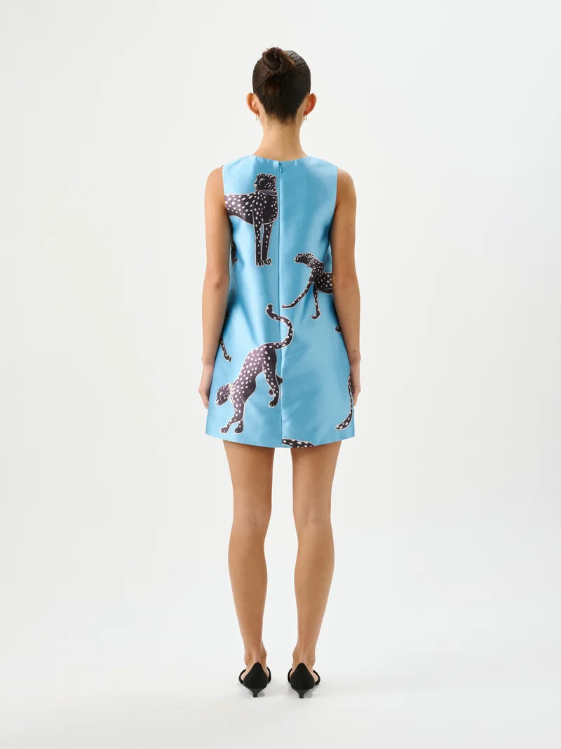 ROAME - Sofia Dress Cheetah Royale Topaz