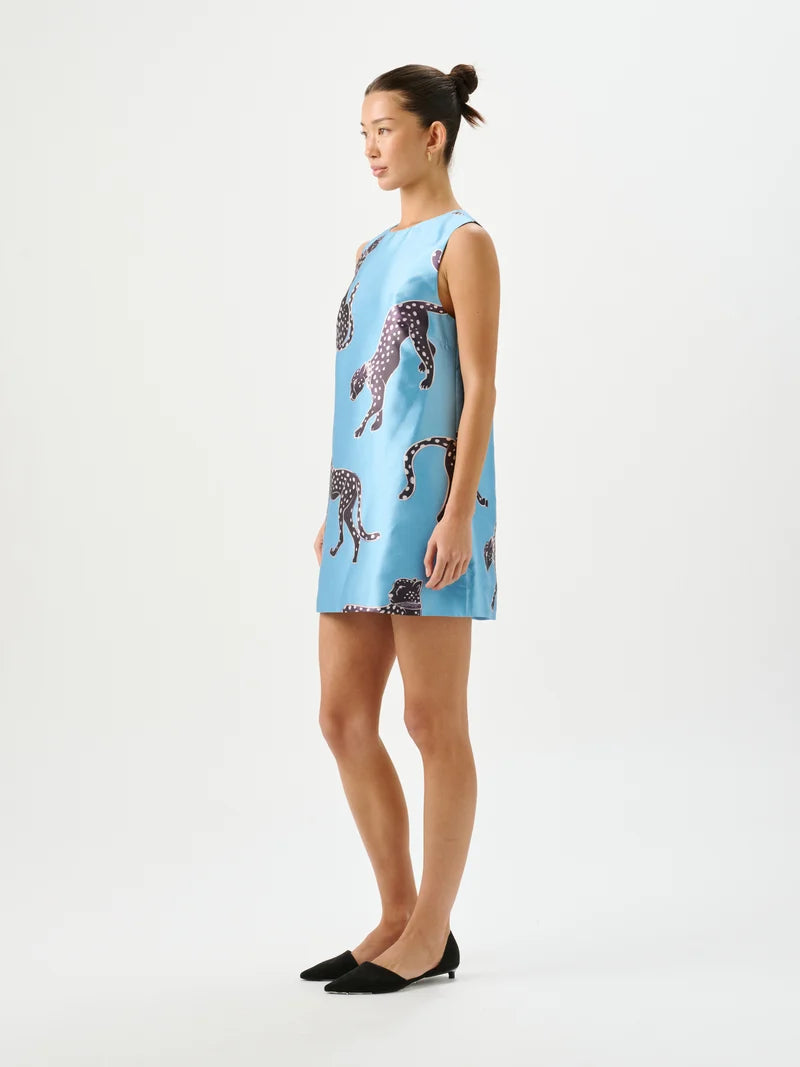 ROAME - Sofia Dress Cheetah Royale Topaz